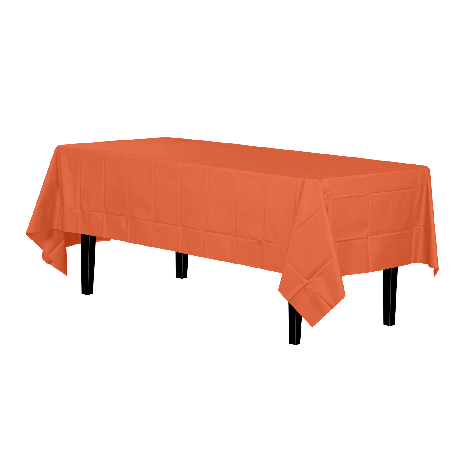 Orange Plastic Tablecloth | 48 Count - Yom Tov Settings