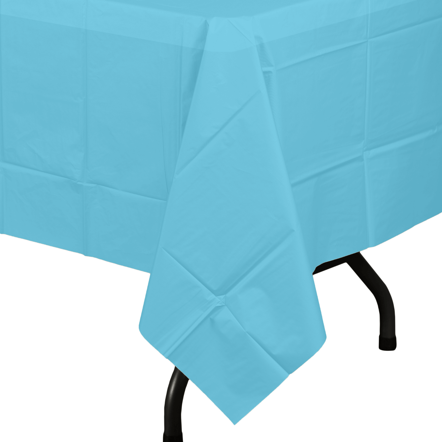 Premium Sky Blue Plastic Tablecloth | 96 Count - Yom Tov Settings