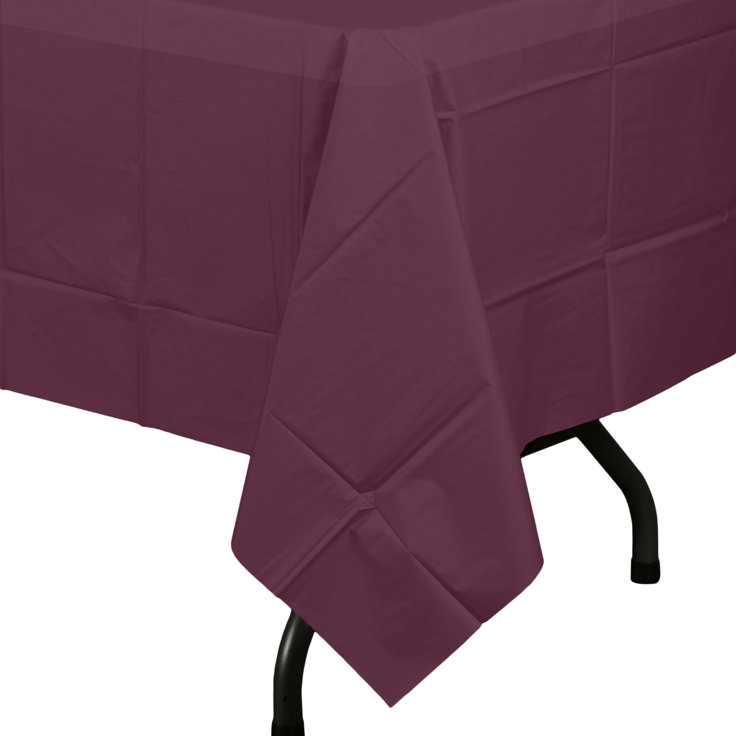 Premium Plum Plastic Tablecloth | 96 Count - Yom Tov Settings