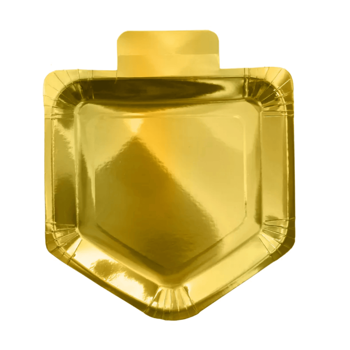 Gold Dreidel Plate (100 Count) - Yom Tov Settings