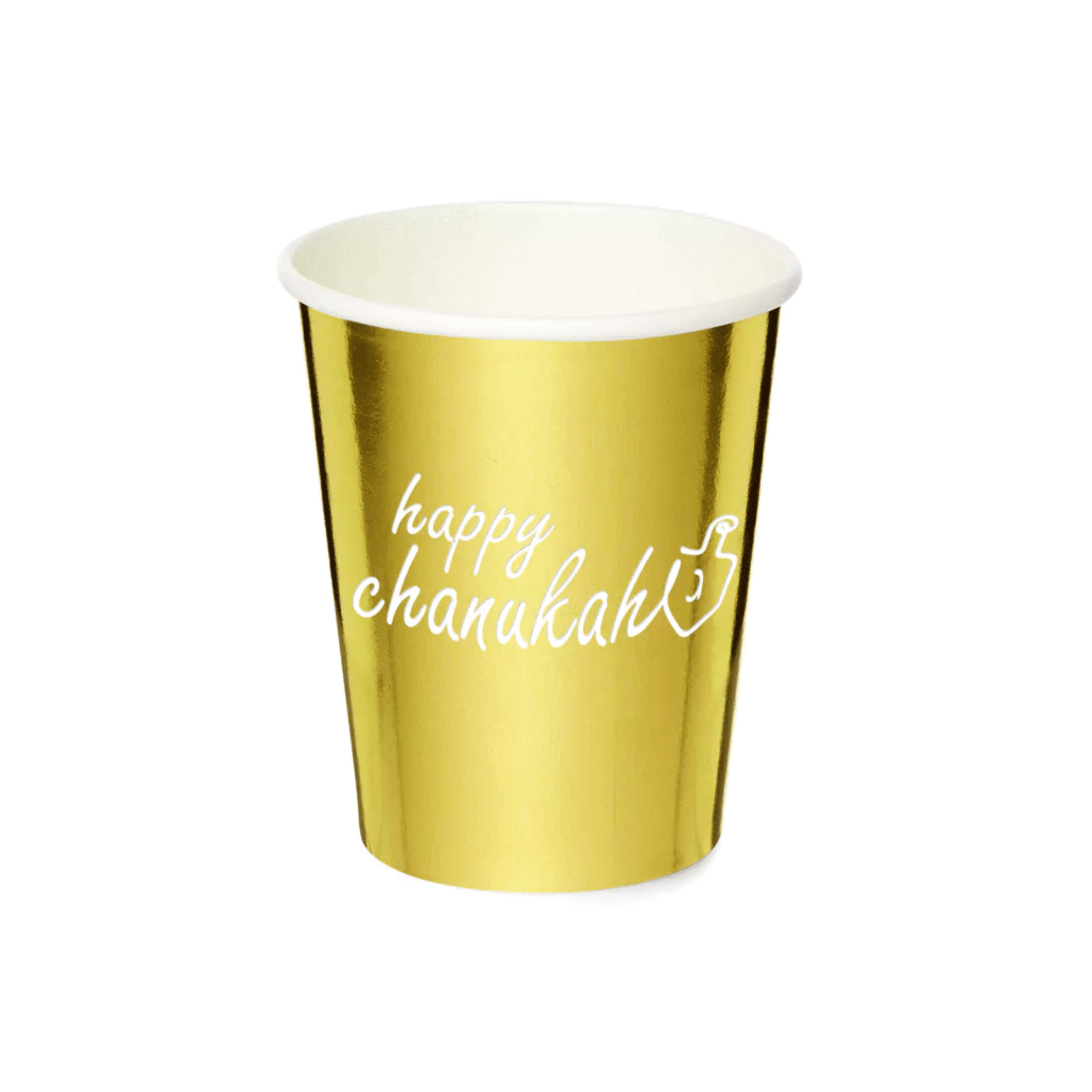 Gold Chanukah Paper Cups (100 Count) - Yom Tov Settings