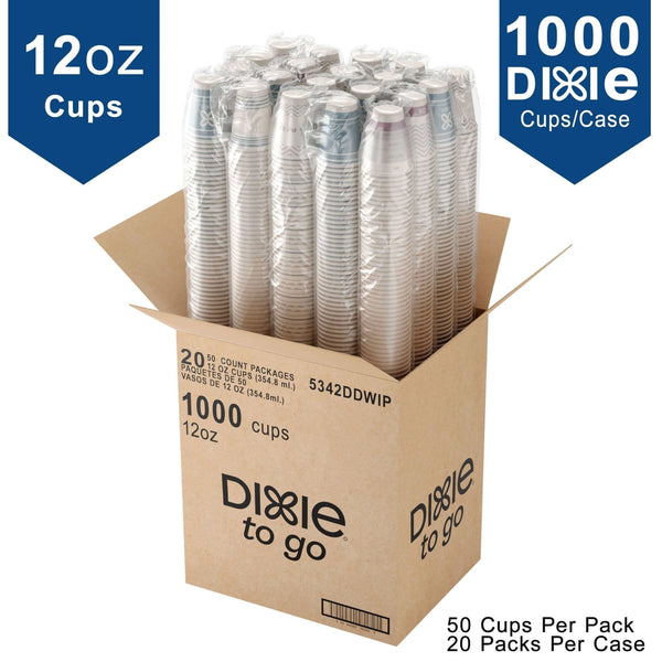 12 Oz. Dixie To Go Paper Cups  1000 Count – Yom Tov Settings