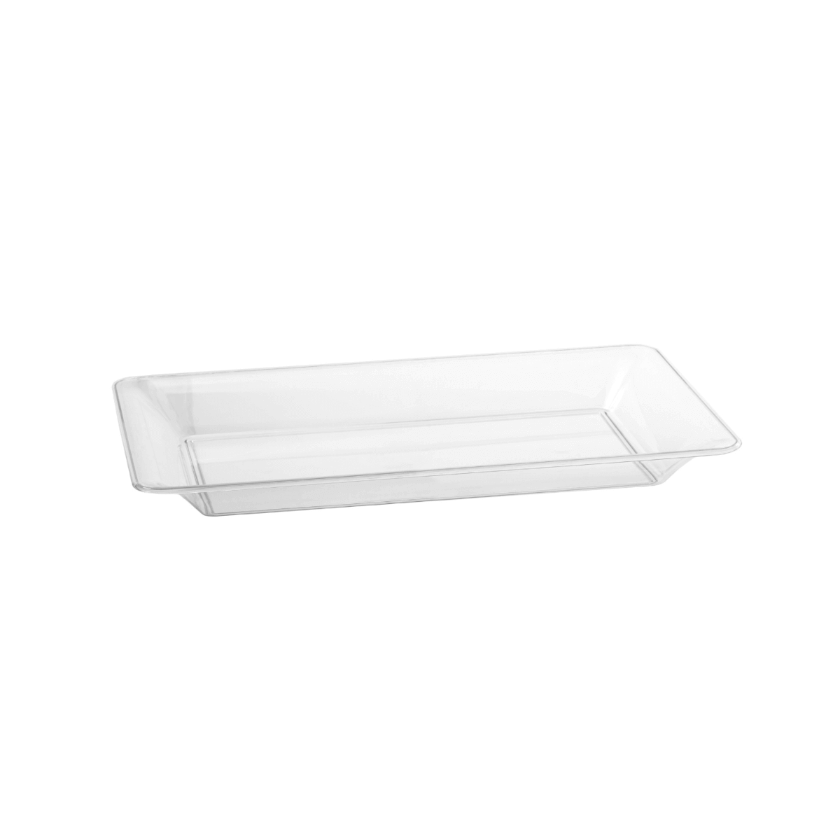 8.5" x 10.5" | Clear Rectangle Plastic Tray | 50 Pack - Yom Tov Settings