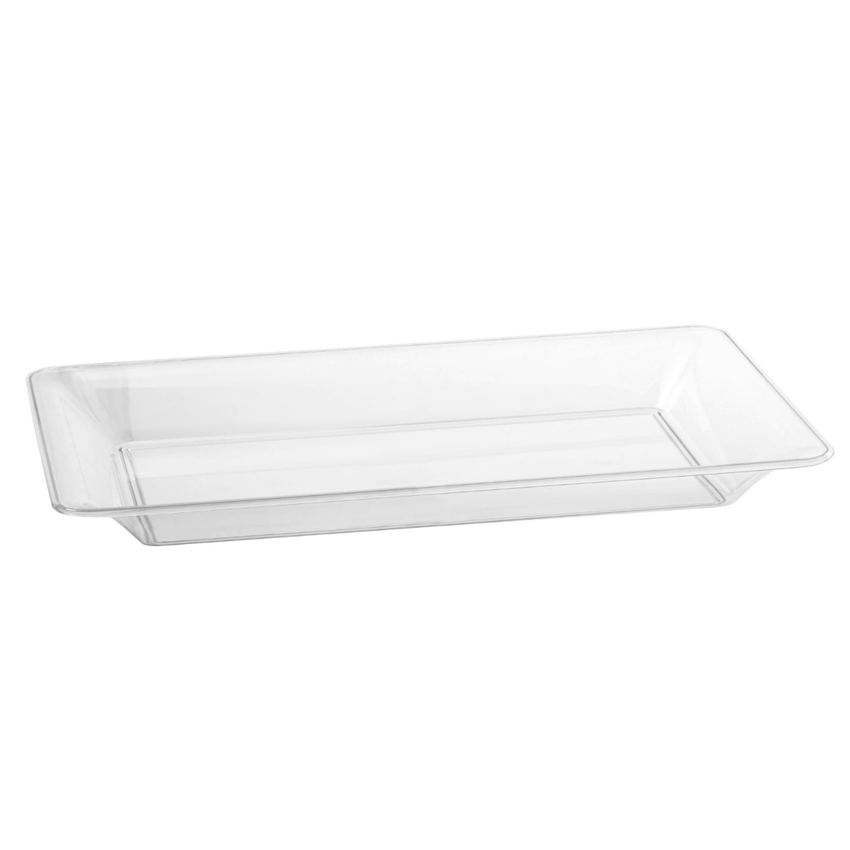 11.25" x 18.25" | Clear Rectangle Plastic Tray | 50 Pack - Yom Tov Settings