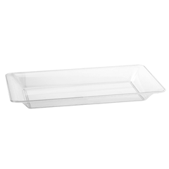 11.25" x 18.25" | Clear Rectangle Plastic Tray | 50 Pack - Yom Tov Settings