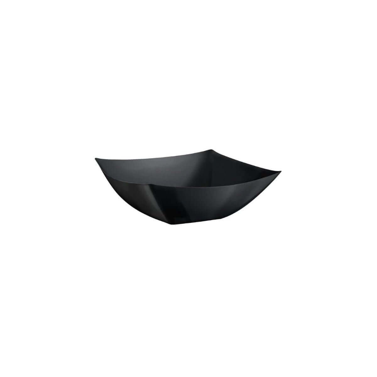 8 Oz. | Black Square Plastic Serving Bowl | 96 Count - Yom Tov Settings