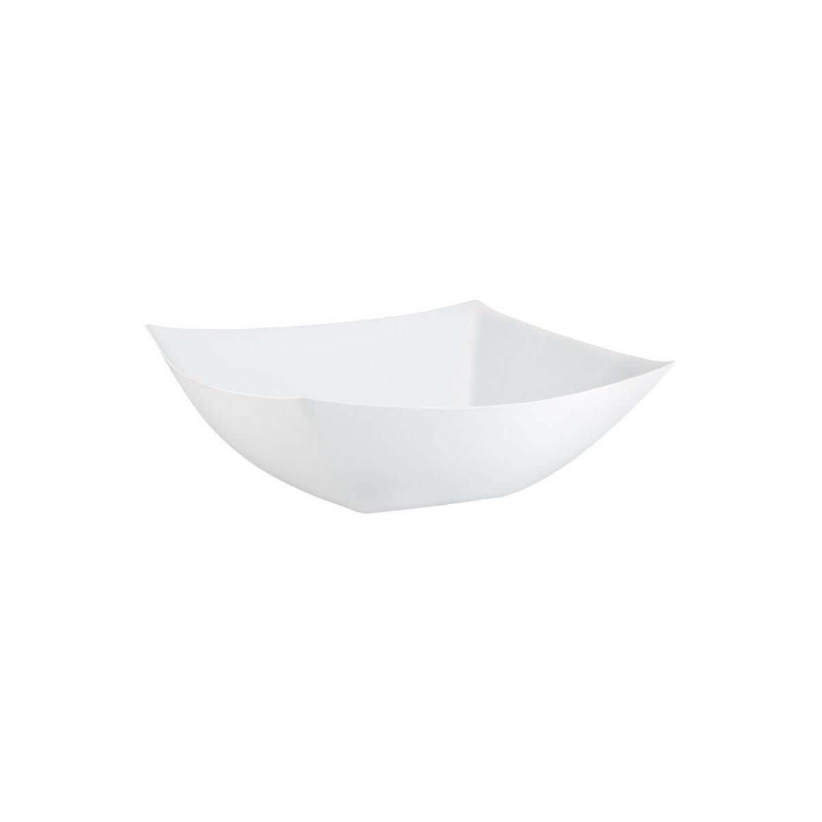 32 Oz. | White Square Plastic Serving Bowl | 48 Count - Yom Tov Settings