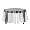 Clear Round Plastic Tablecloth | 48 Count - Yom Tov Settings