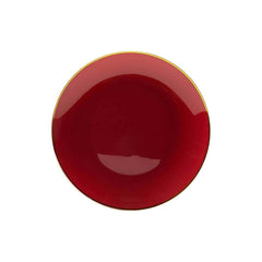 8" Classic Burgundy Design Plastic Plates (40 Count) - Yom Tov Settings