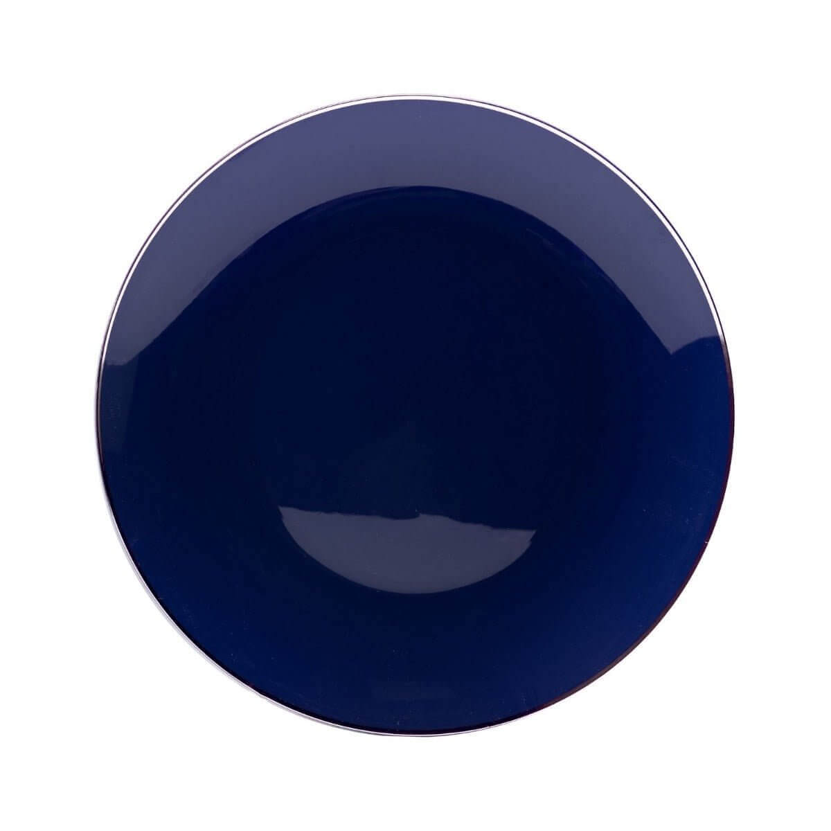 10" Classic Navy Design Plastic Plates (40 Count) - Yom Tov Settings