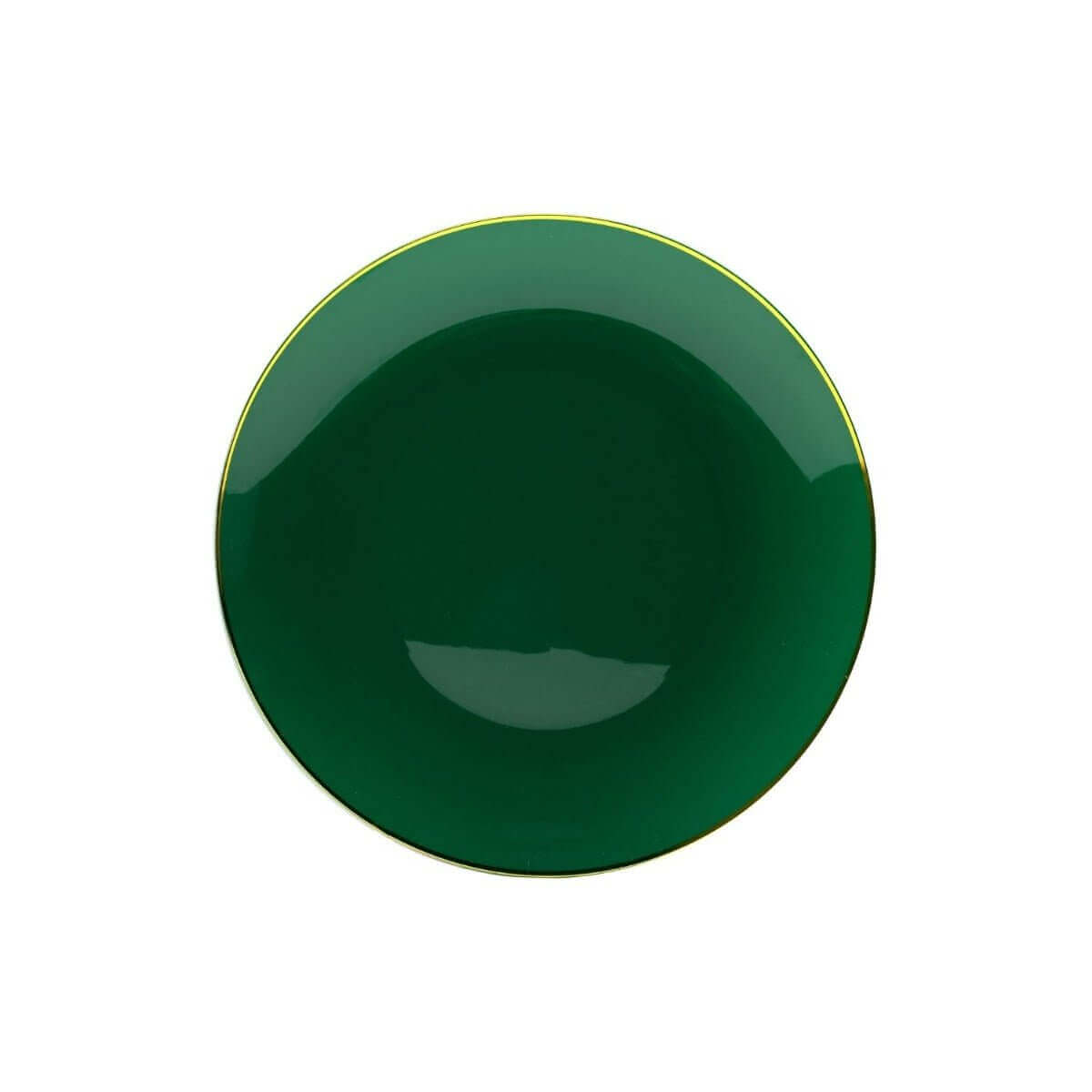 8" Classic Green Design Plastic Plates (120 Count) - Yom Tov Settings