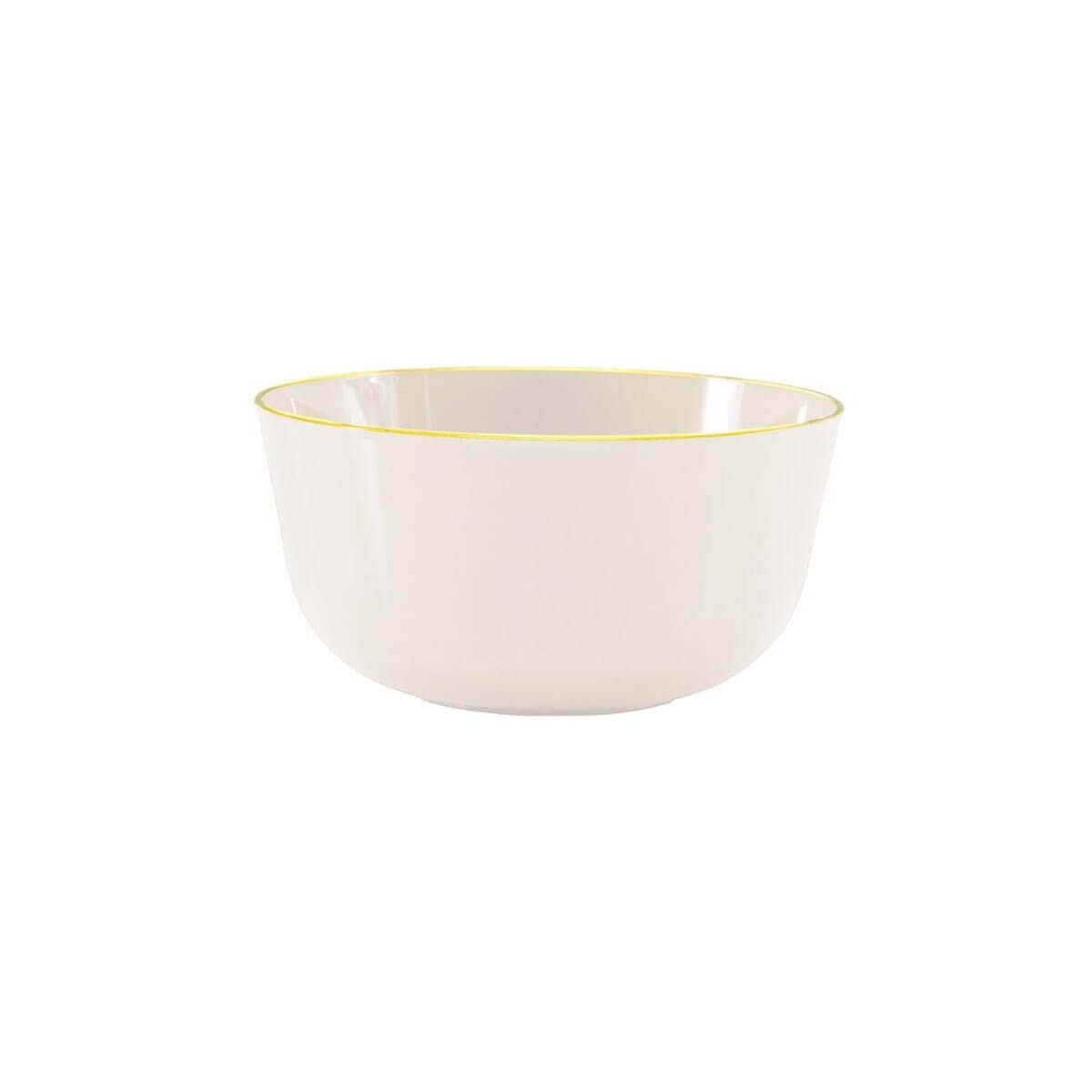 Classic Ivory Design Plastic Bowls (120 Count) - Yom Tov Settings