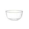 Clear With Gold Rim Plastic Bowls (40 Count) - Yom Tov Settings