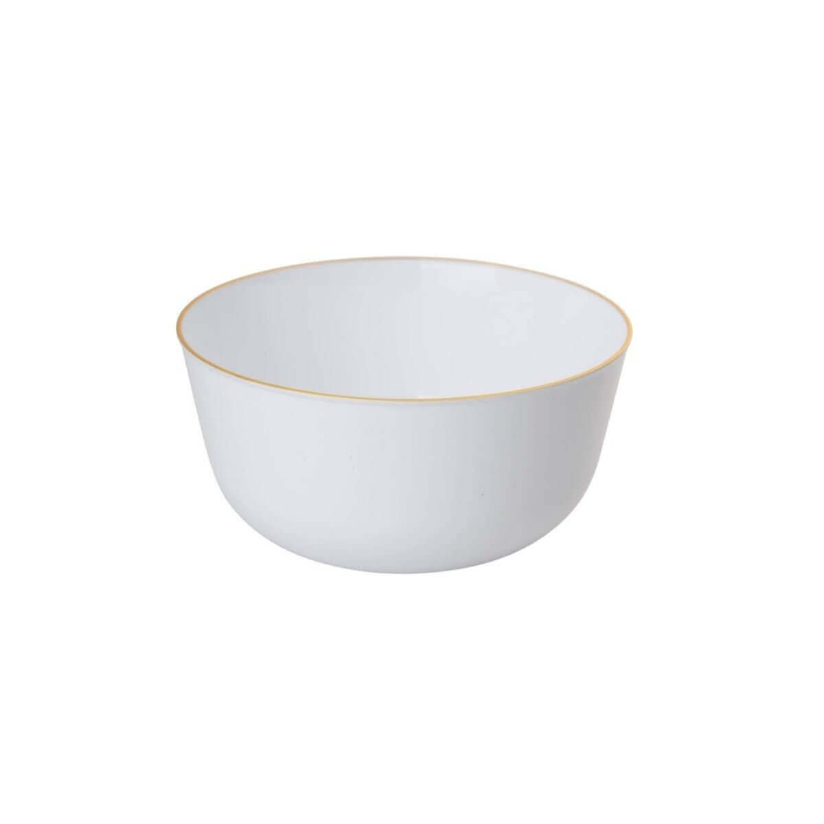 Classic Gold Design Plastic Bowls (120 Count) - Yom Tov Settings