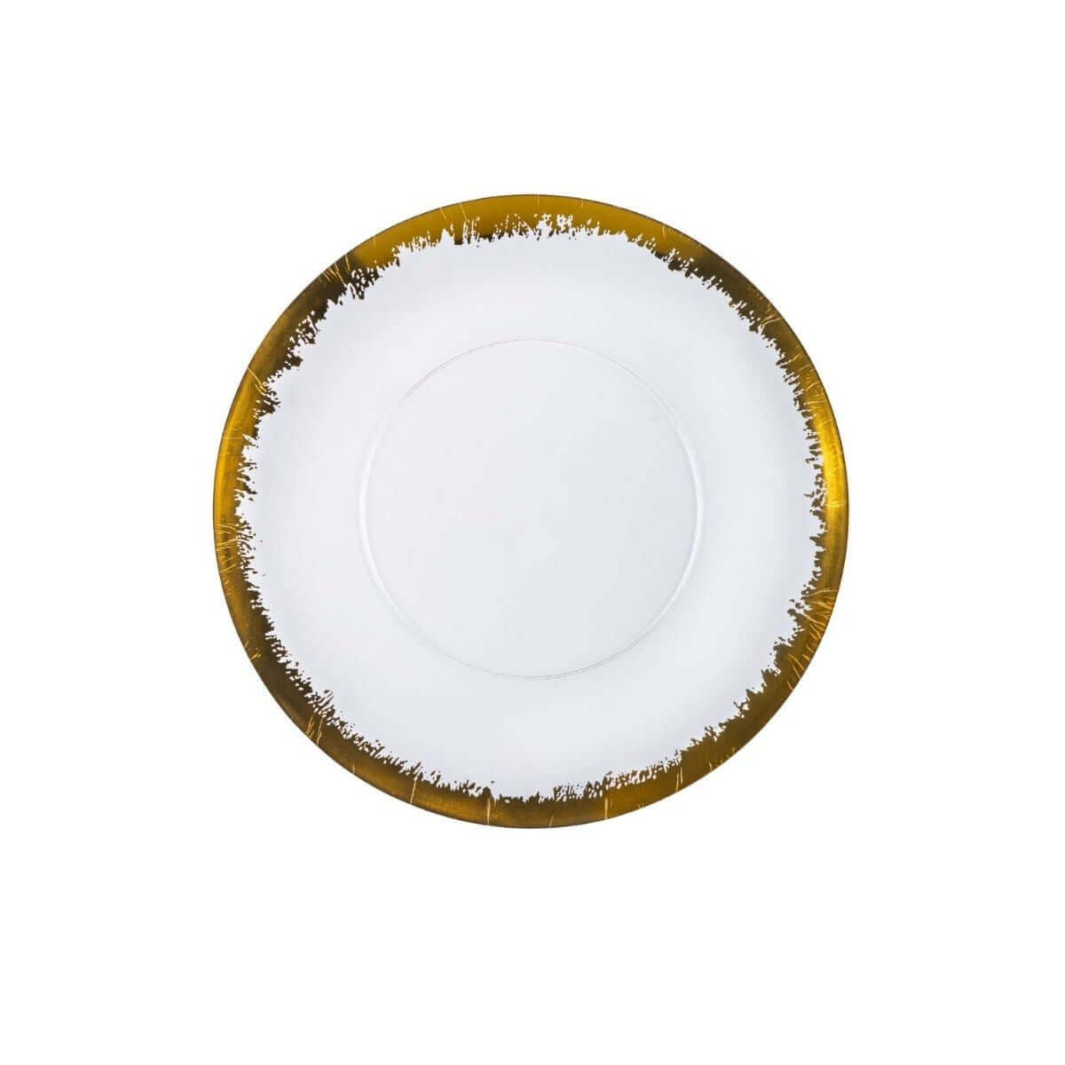 8" Gold Scratched Design Plastic Plates (40 Count) - Yom Tov Settings