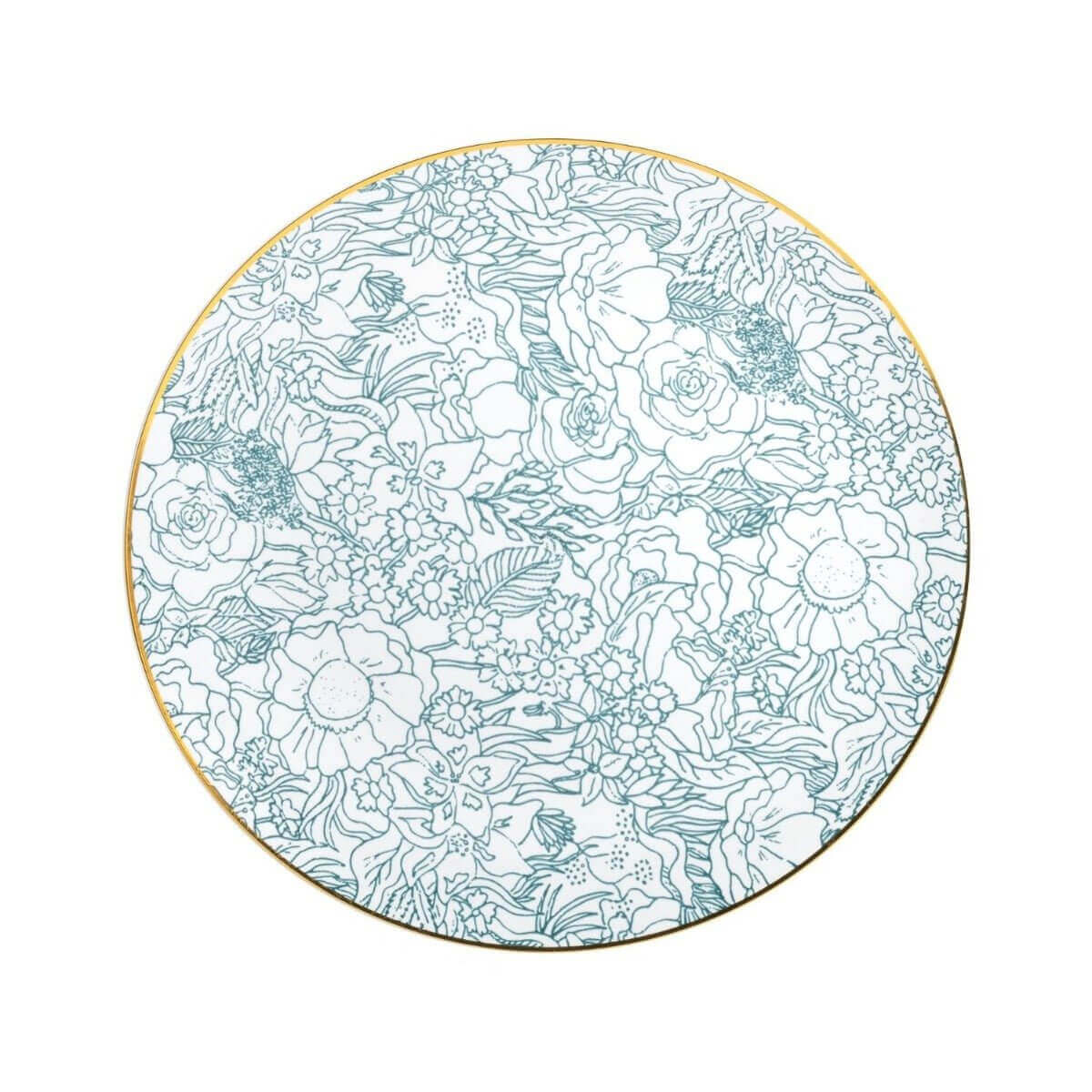 10" Floral Brush Design Plastic Plates (120 Count) - Yom Tov Settings