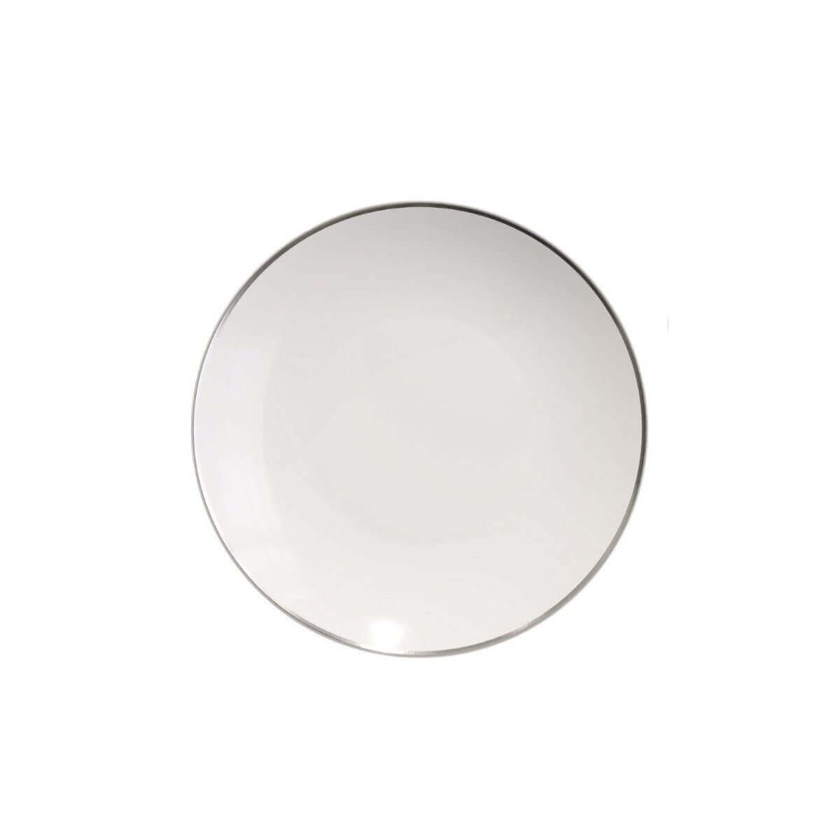 6" Classic Silver Design Plastic Plates (40 Count) - Yom Tov Settings