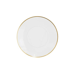 6" Clear With Gold Rim Plastic Plates (120 Count) - Yom Tov Settings