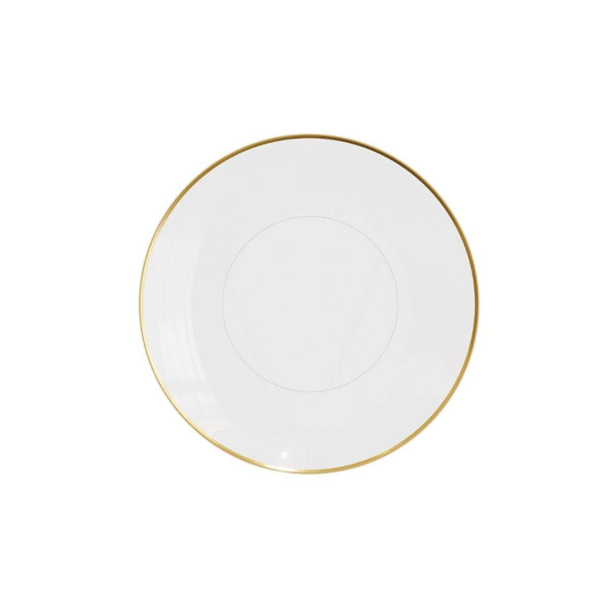 6" Clear With Gold Rim Plastic Plates (40 Count) - Yom Tov Settings