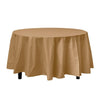 Premium Round Gold Plastic Tablecloth | 96 Count - Yom Tov Settings