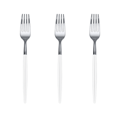 Trendables Forks White/Silver | 480 Count