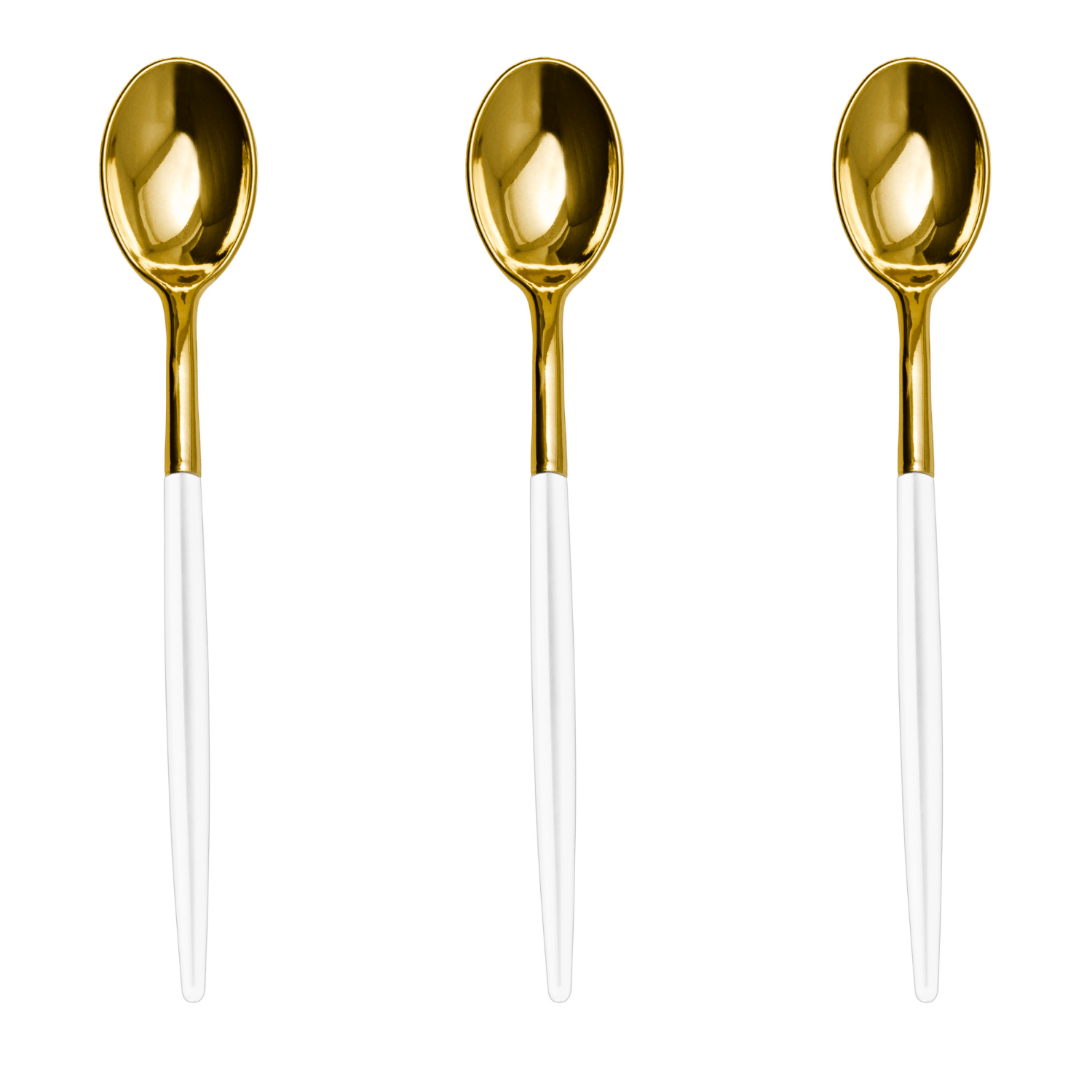 Trendables Spoons White/Gold | 480 Count