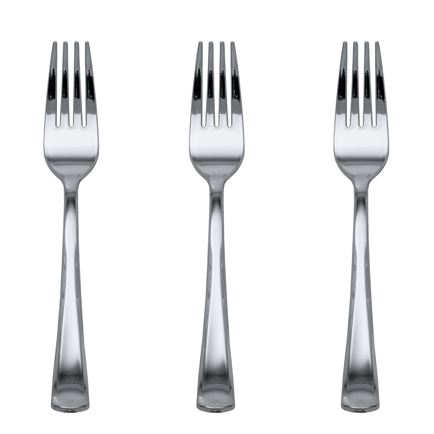 Exquisite Silver Plastic Forks | 480 Count - Yom Tov Settings