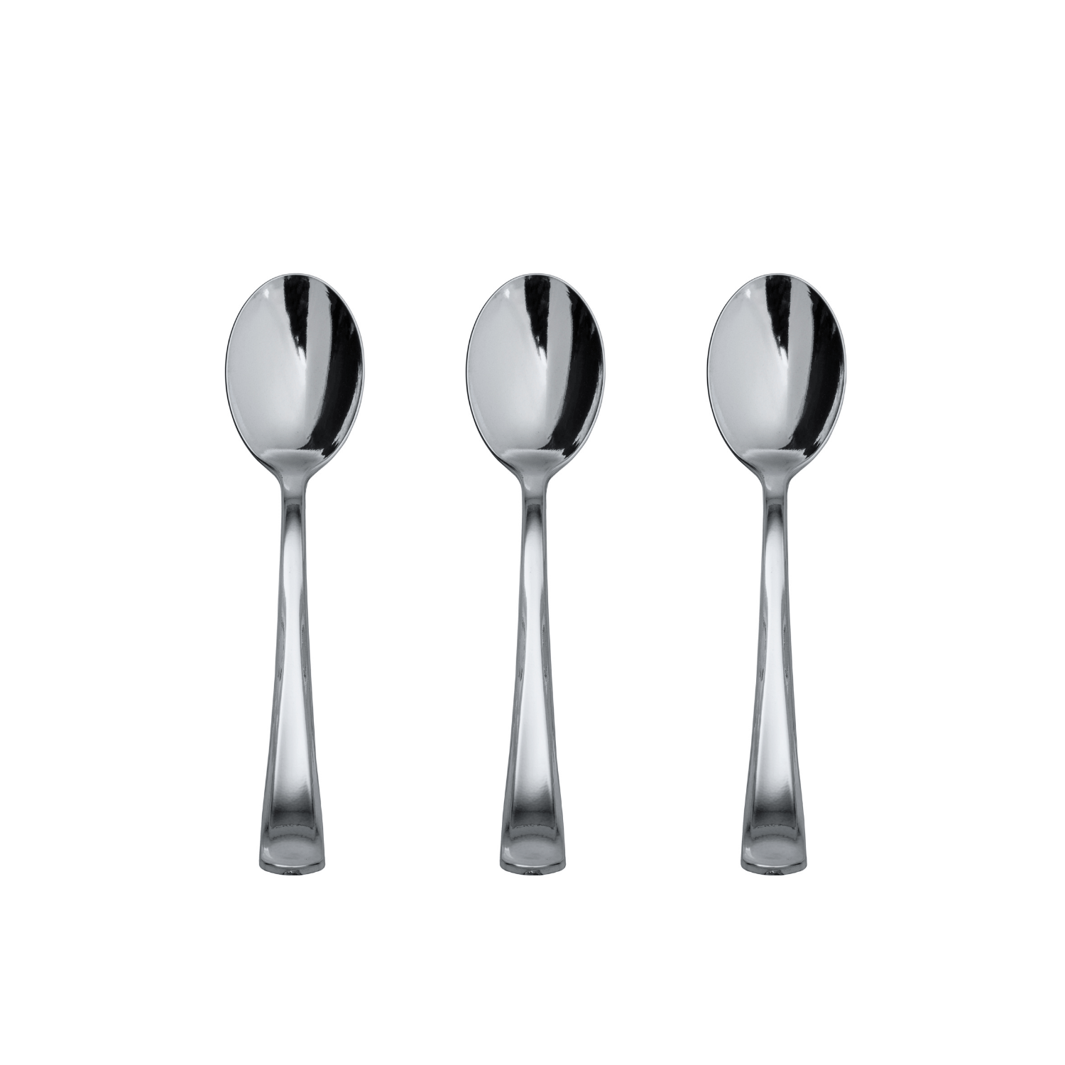 Exquisite Silver Plastic Tea Spoons | 480 Count - Yom Tov Settings