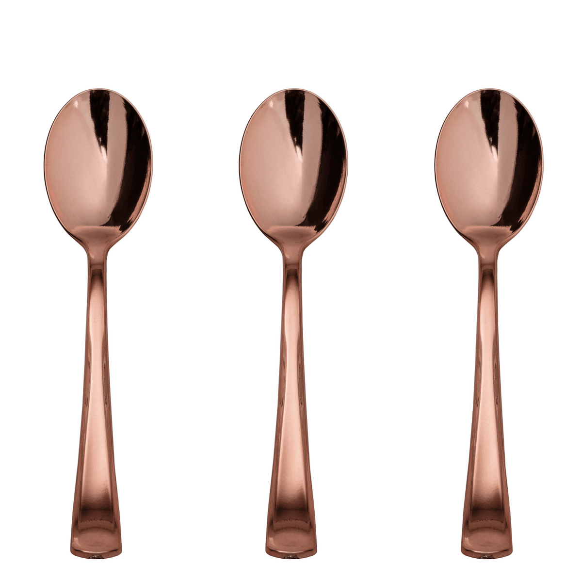 Exquisite Rose Gold Plastic Spoons | 480 Count - Yom Tov Settings