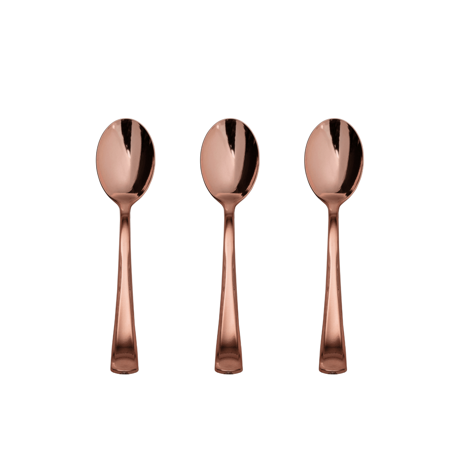 Exquisite Rose Gold Plastic Tea Spoons | 480 Count - Yom Tov Settings