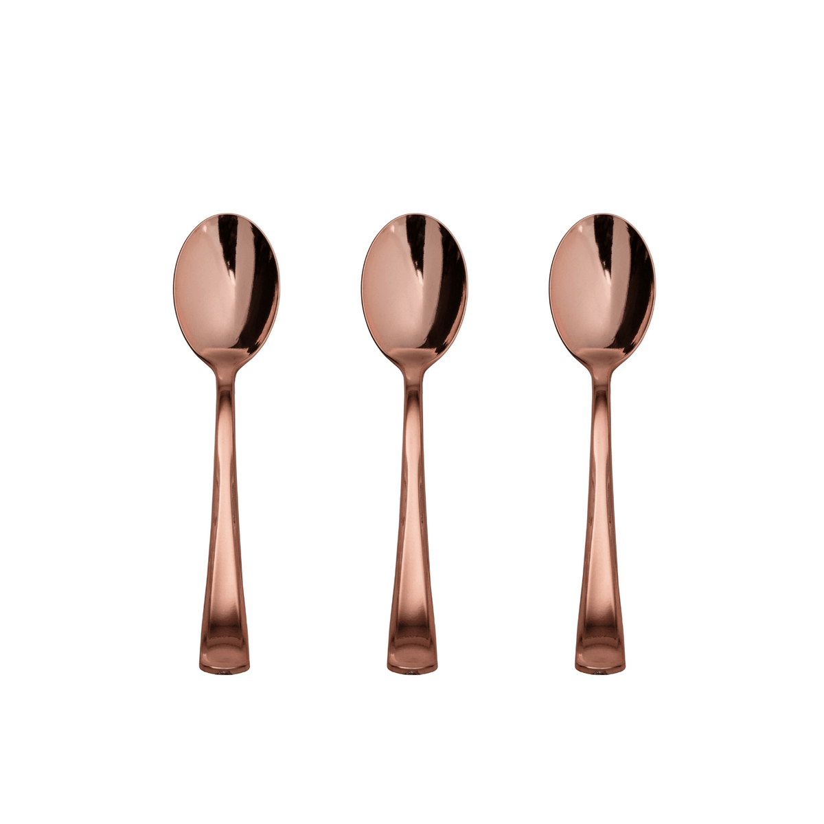 Exquisite Rose Gold Plastic Tea Spoons | 480 Count - Yom Tov Settings