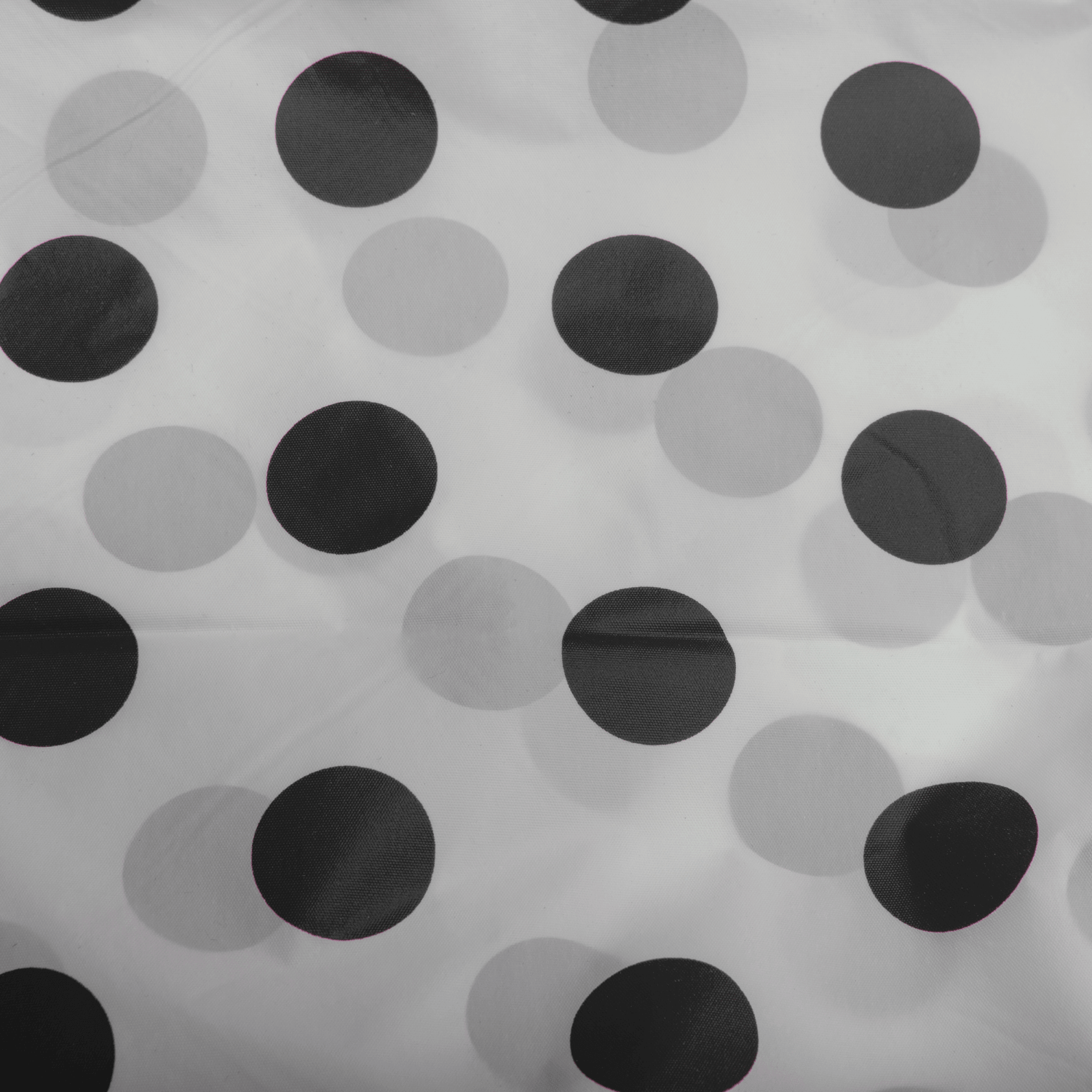 Black Polka Dot Printed Plastic Table Cloth | 48 Count