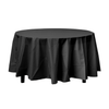 Black Round Plastic Tablecloth | 48 Count - Yom Tov Settings