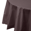 Brown Round Plastic Tablecloth | 48 Count - Yom Tov Settings