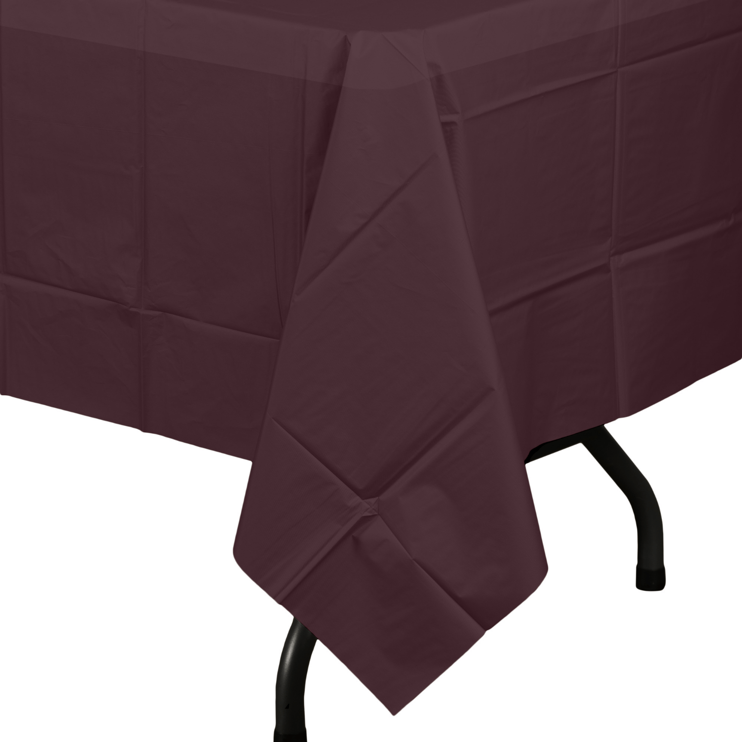 Premium Brown Plastic Tablecloth | 96 Count - Yom Tov Settings