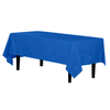 Dark Blue Plastic Tablecloth | 48 Count - Yom Tov Settings