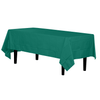 Premium Dark Green Plastic Tablecloth | 96 Count - Yom Tov Settings