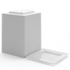4.5 In. White Square Plates (600 Count) - Yom Tov Settings