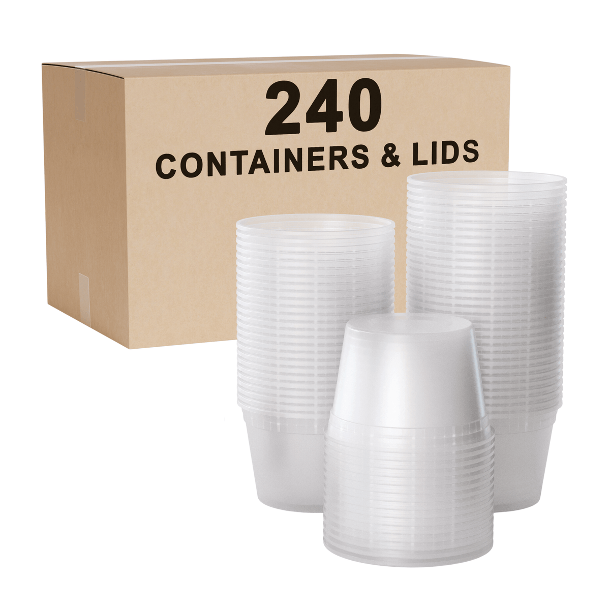 16 Oz. Deli Containers with Lids | 240 Pack - Yom Tov Settings