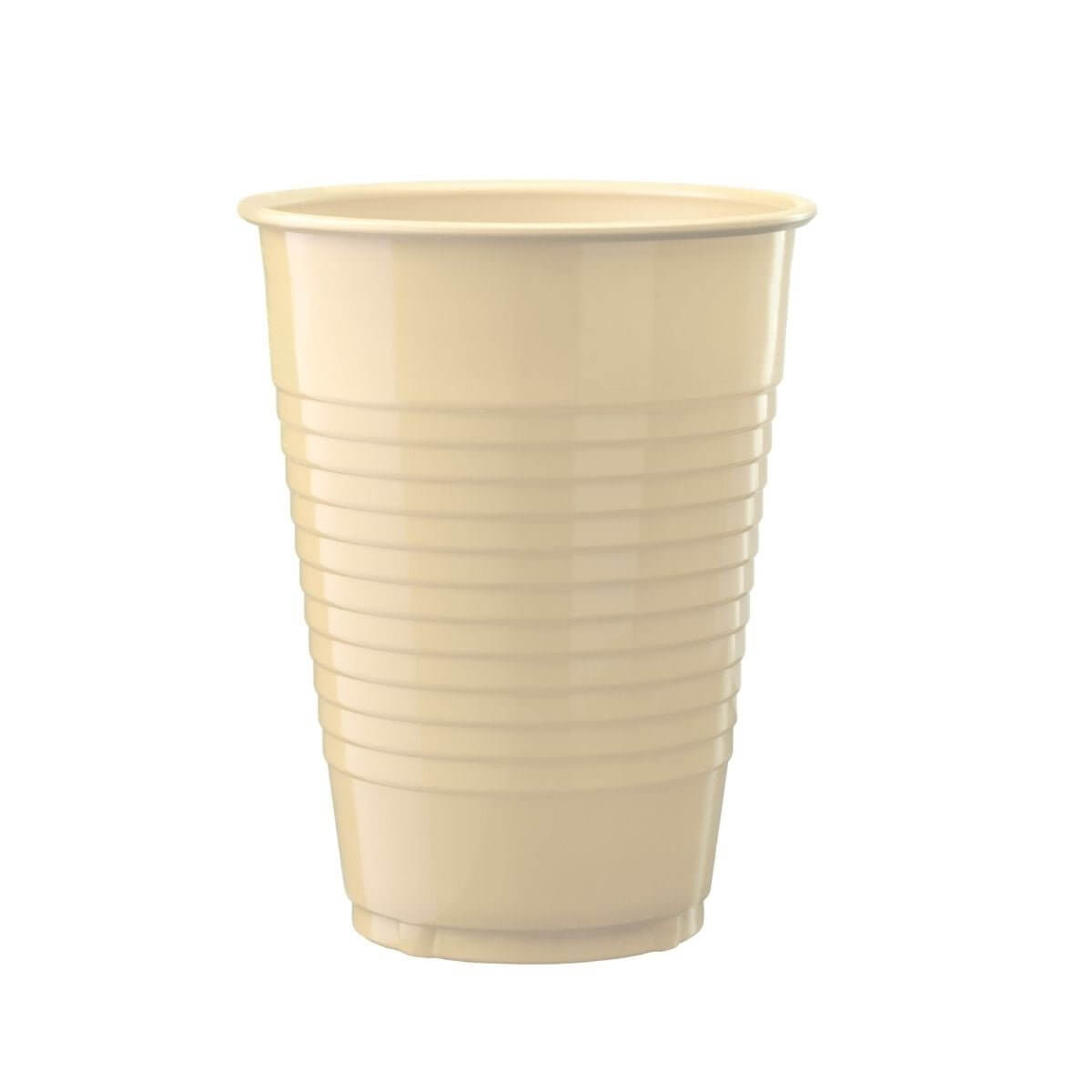 12 Oz. | Ivory Plastic Cups | 600 Count - Yom Tov Settings