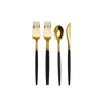 80 Piece Black/Gold Cutlery Combo Set - Yom Tov Settings