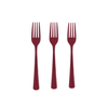 Heavy Duty Burgundy Plastic Forks | 1200 Count - Yom Tov Settings