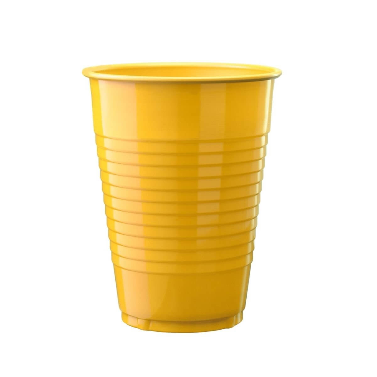 12 Oz. | Yellow Plastic Cups | 600 Count - Yom Tov Settings