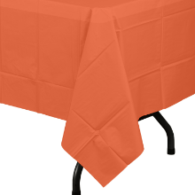 Orange Plastic Tablecloth | 48 Count - Yom Tov Settings
