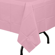 Pink Plastic Tablecloth | 48 Count - Yom Tov Settings