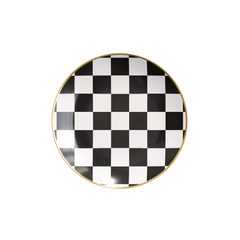 6" Checkerboard Design Plastic Plates (120 Count) - Yom Tov Settings