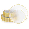 Clear/Gold Petal Plates - Combo Pack 120/120