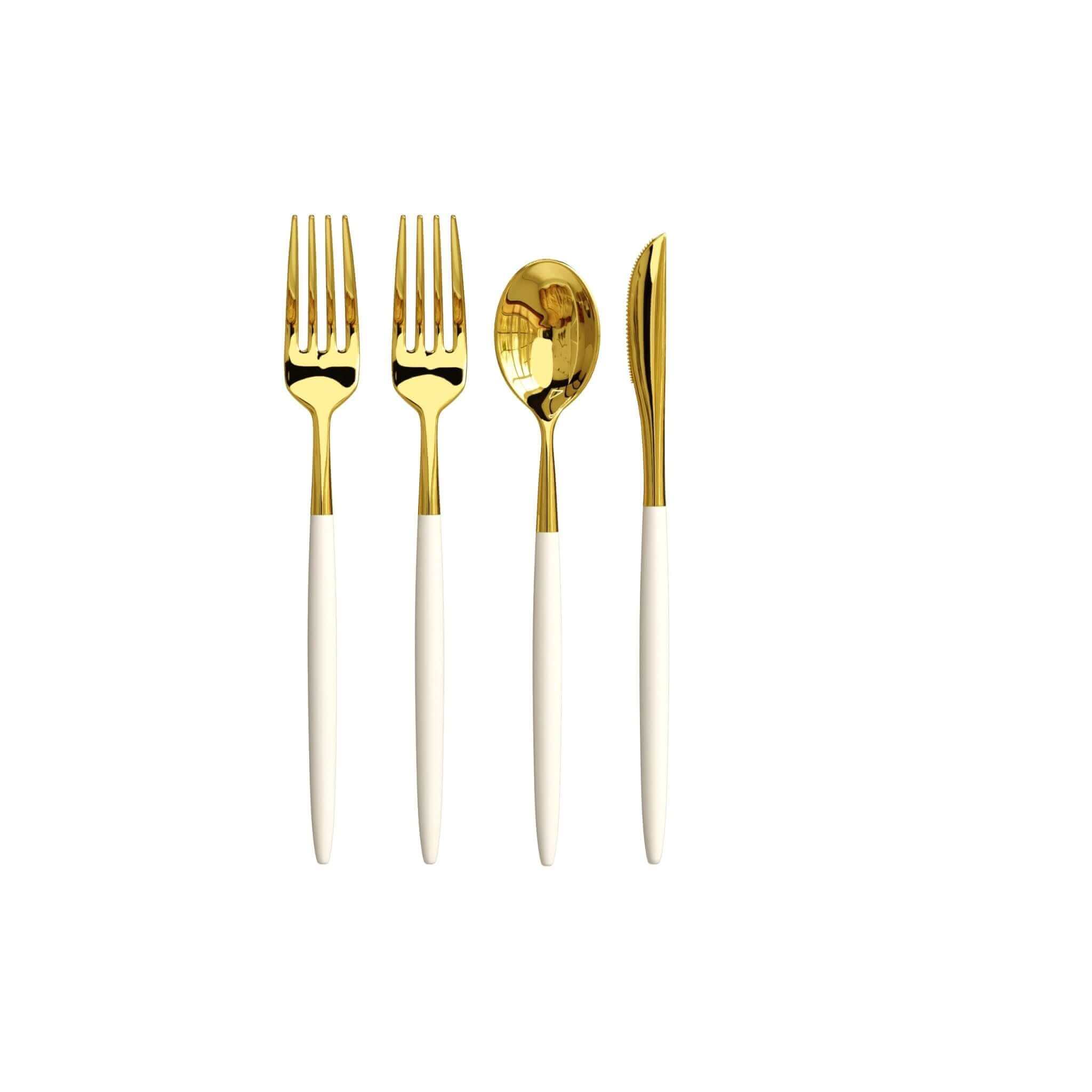 80 Piece Ivory/Gold Cutlery Combo Set - Yom Tov Settings