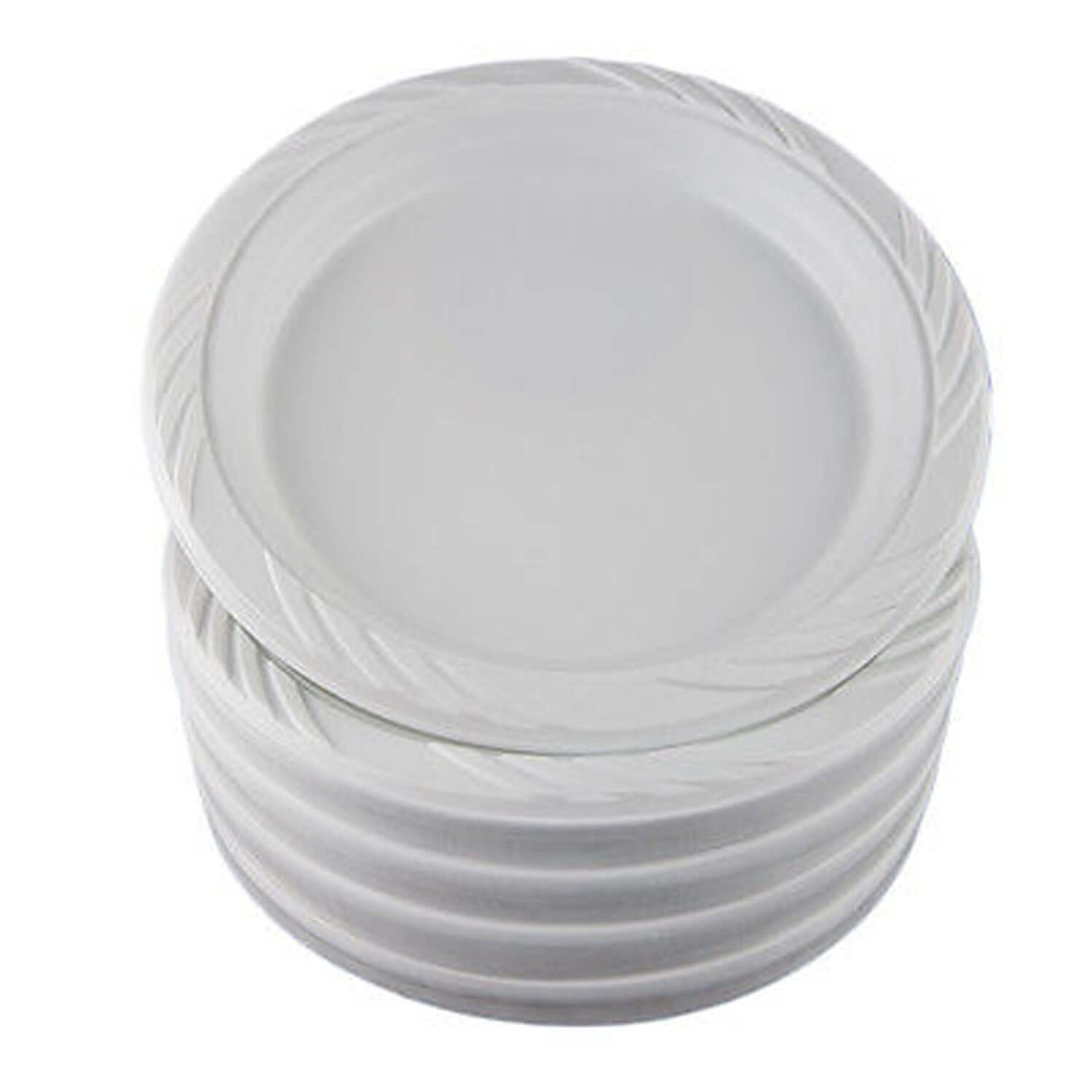 9" White Plastic Plates | 400 Count