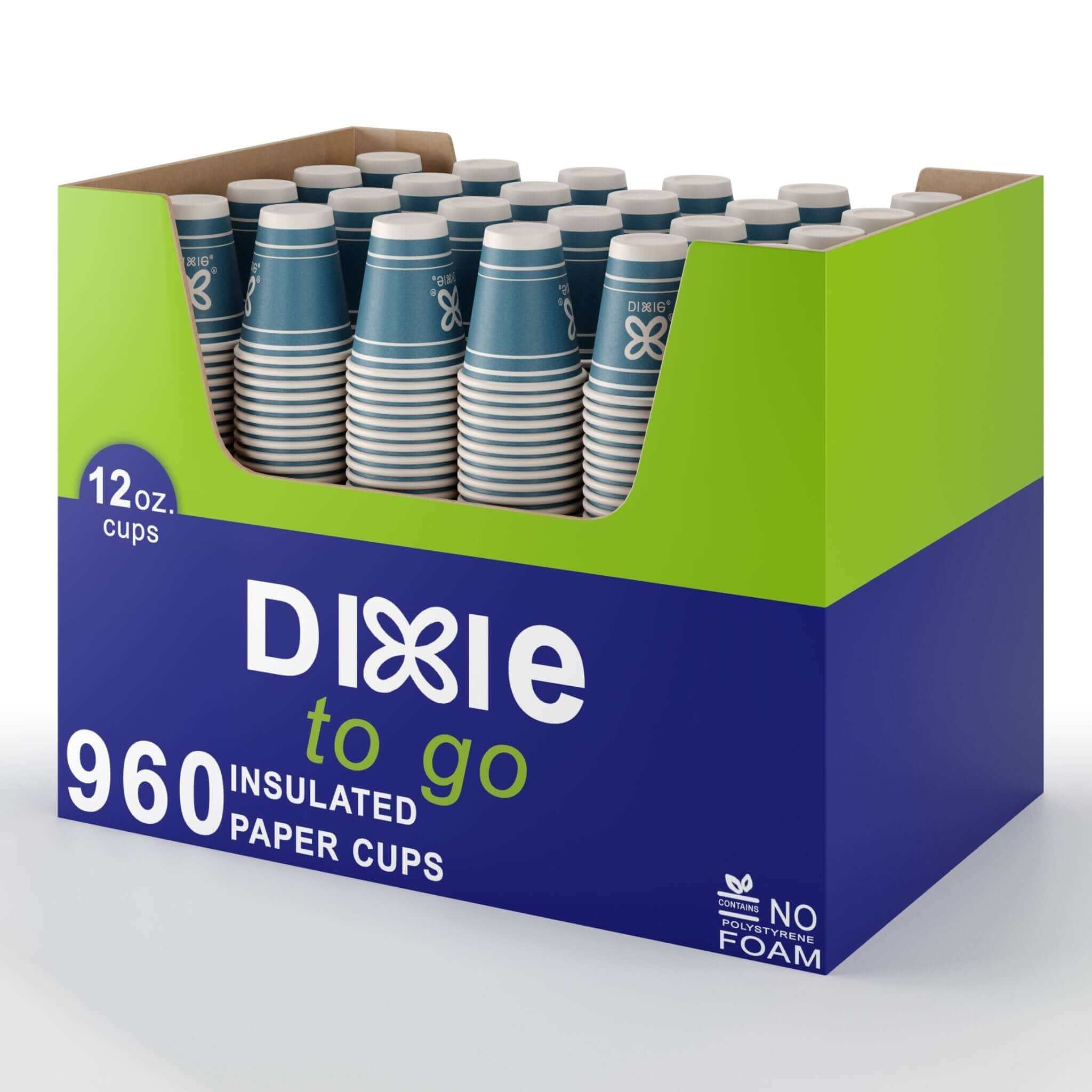 Dixie To Go 12 oz Insulated Coffee Cups | 960 Count - Yom Tov Settings
